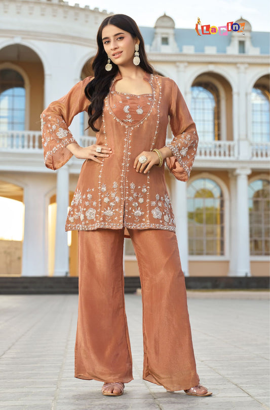 Shimmar Straight Collar Three Piece Set