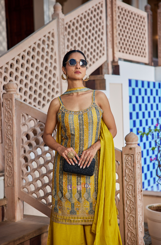 Designer Plazo Set with Dupatta