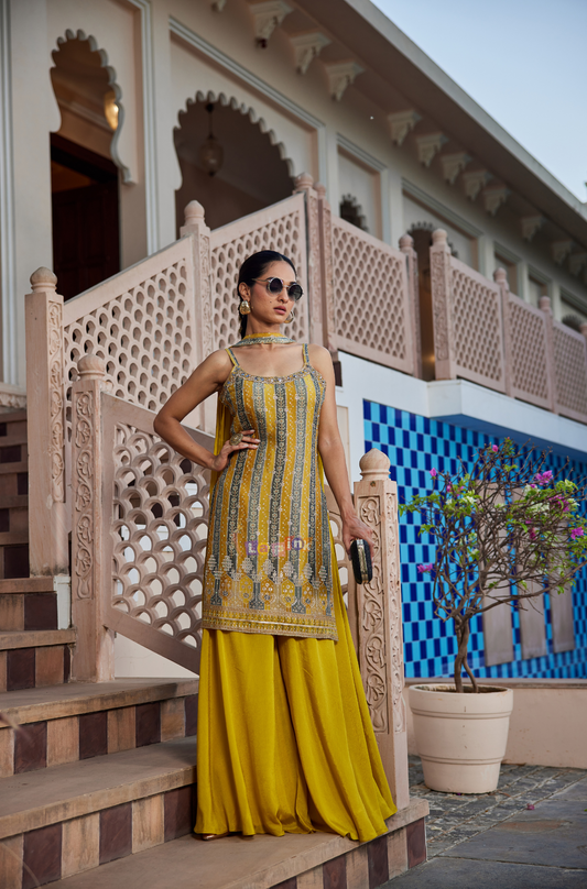 Designer Plazo Set with Dupatta