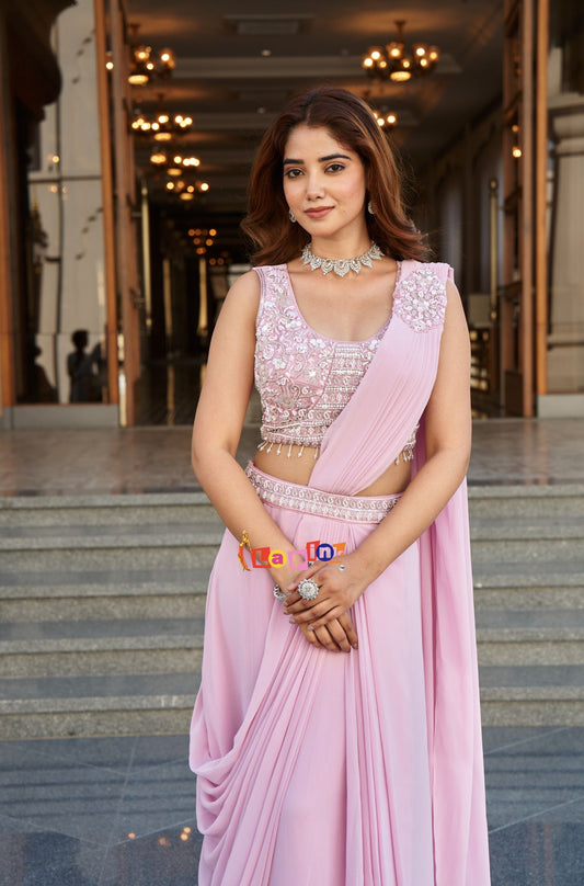 Pre-Draped Sequin Saree