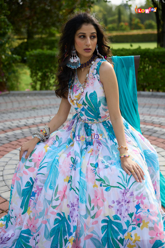 Enchanting Aqua Gown