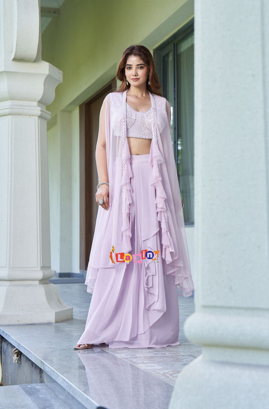 Three-Piece Viscose Skirt & Jacket Set