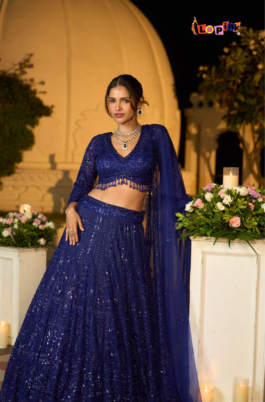 Designer Net Lehenga Set