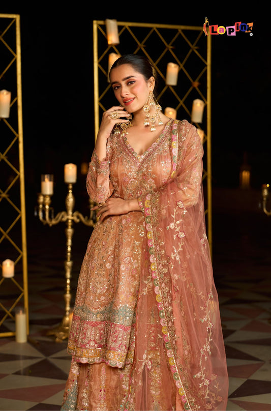 Shimmer Fabric Garara Set with Dupatta