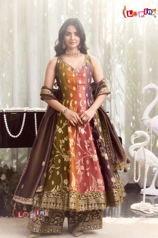 Multicolour Zari Elegance Anarkali Suit Set
