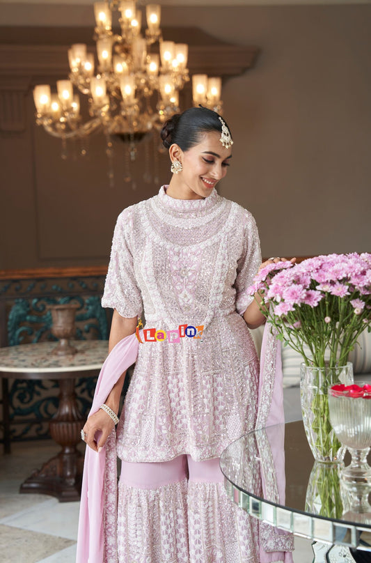 Peplum Sharara Set with Dupatta