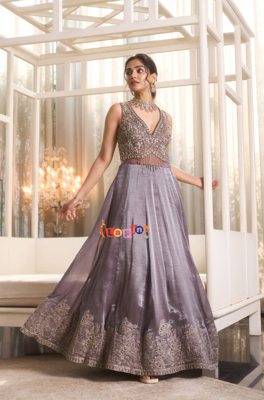 Designer Shimmer Anarkali One Piece