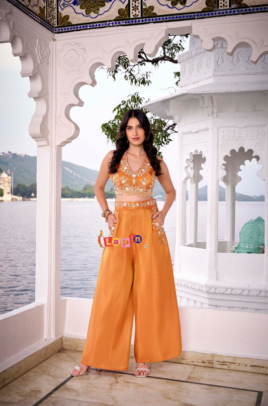 Crop Top with Pocket Palazzo Set