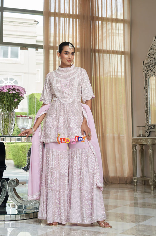 Peplum Sharara Set with Dupatta