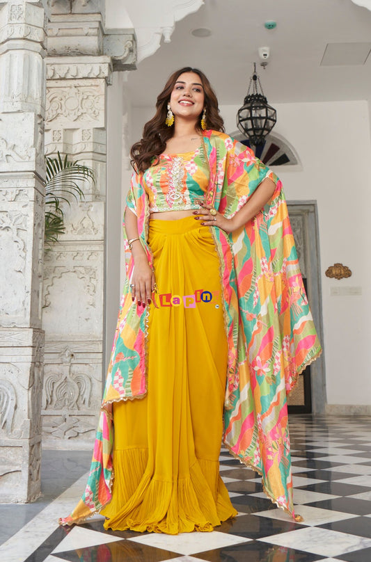 Mustard Printed 3-Piece Set