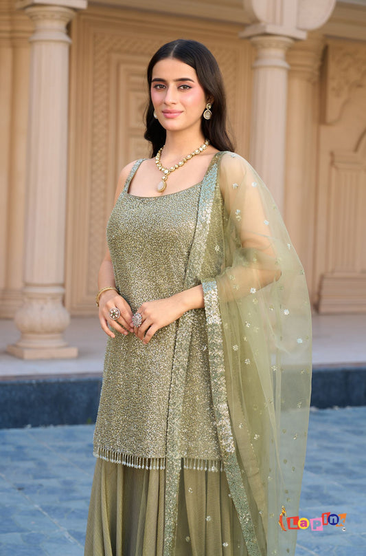 Designer Chinoon Fancy Sharara Set