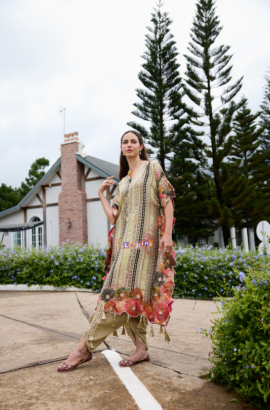 Fancy designer kaftan with tulip pant