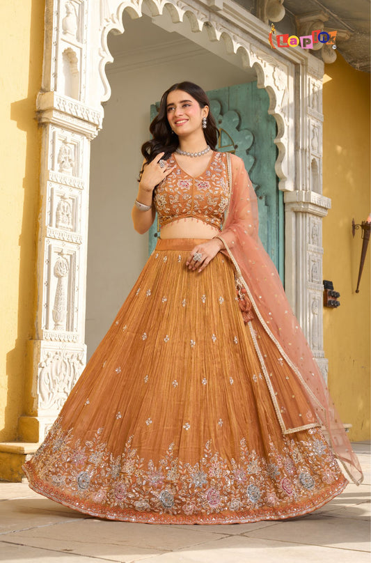 Designer Shimmar Lehenga with Net Dupatta