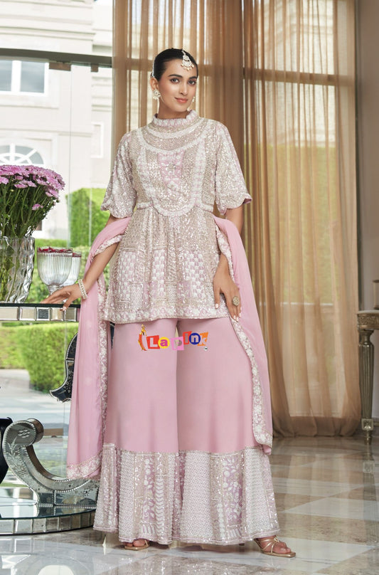 Peplum Sharara Set with Dupatta