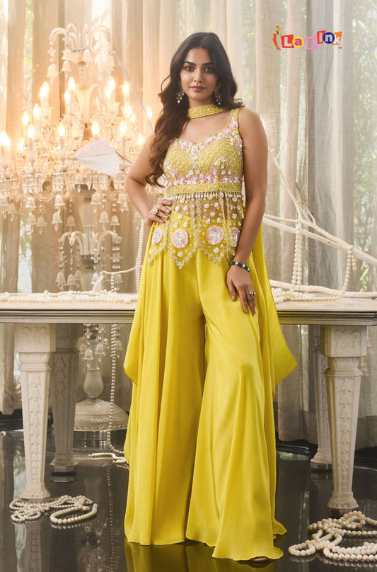 Moti & Stone Work Top with Plazzo Set