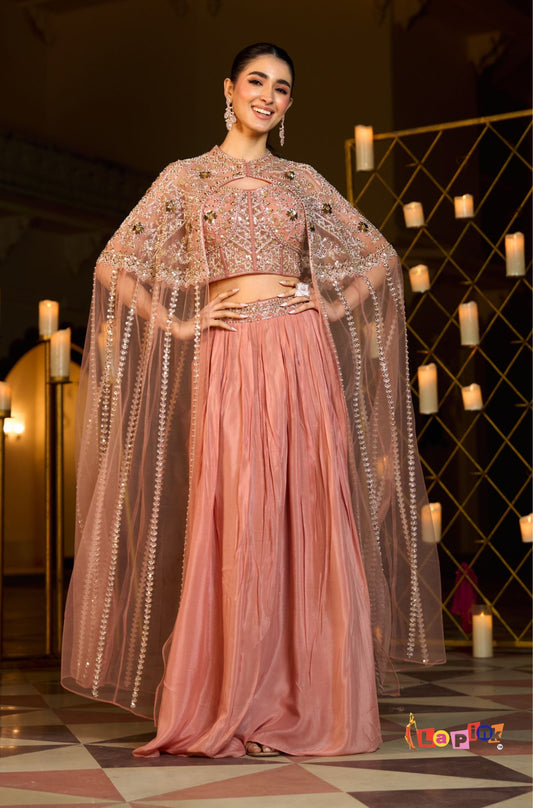 Designer Net & Chinoon Three Piece Set