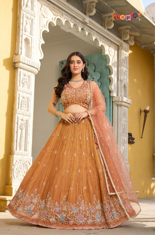 Designer Shimmar Lehenga with Net Dupatta