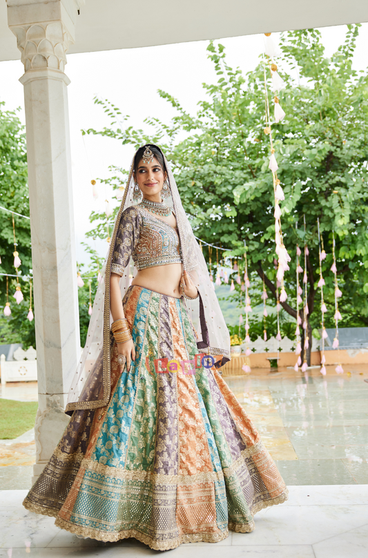 Three-piece designer lehenga set