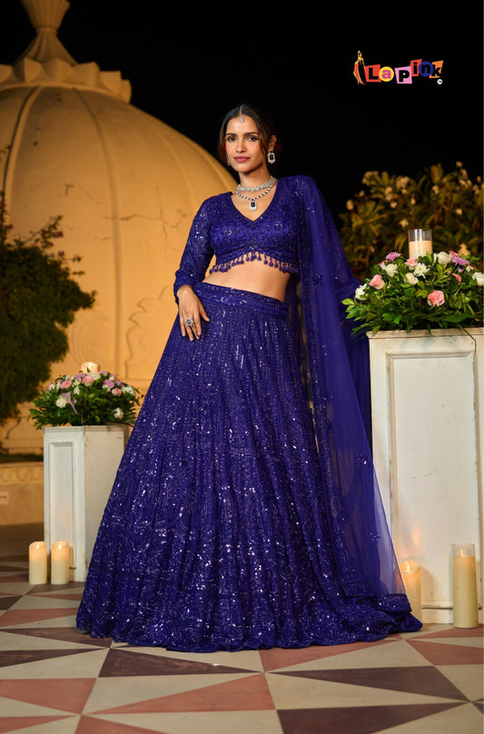 Designer Net Lehenga Set