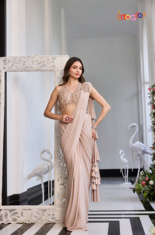 Imported Silk Pre-Draped Saree