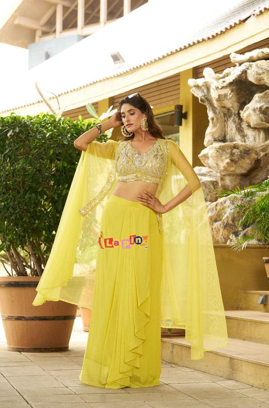 Three-Piece Set with Net Jacket