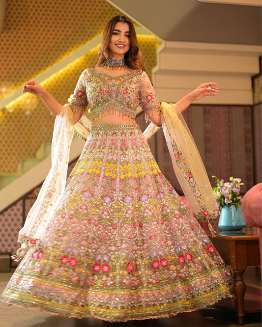 Blush And Bloom Party Wear Lehenga