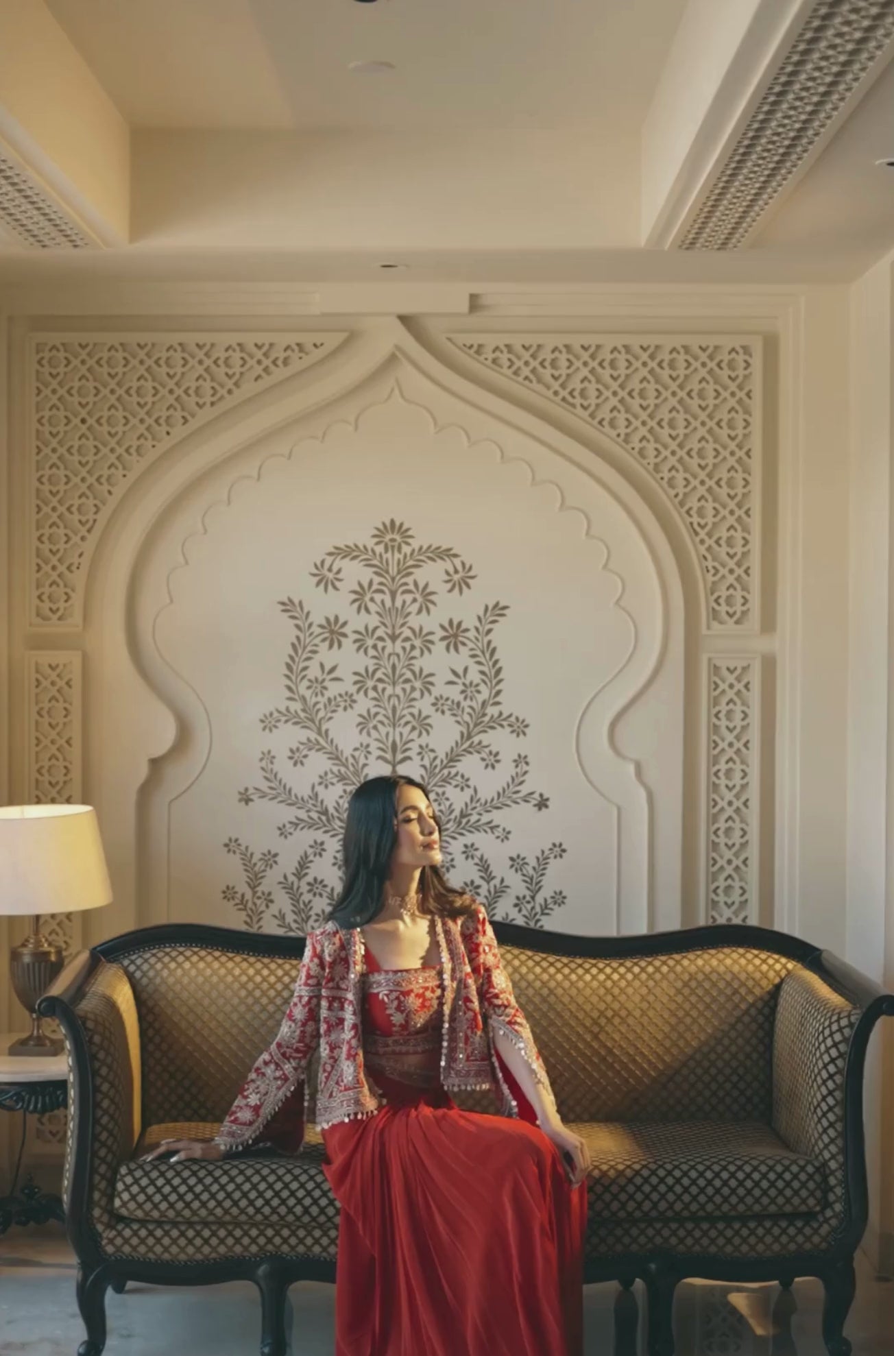 Embroidered Three Piece Crape Set