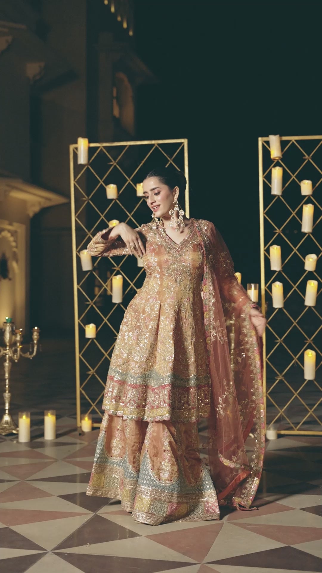 Shimmer Fabric Garara Set with Dupatta