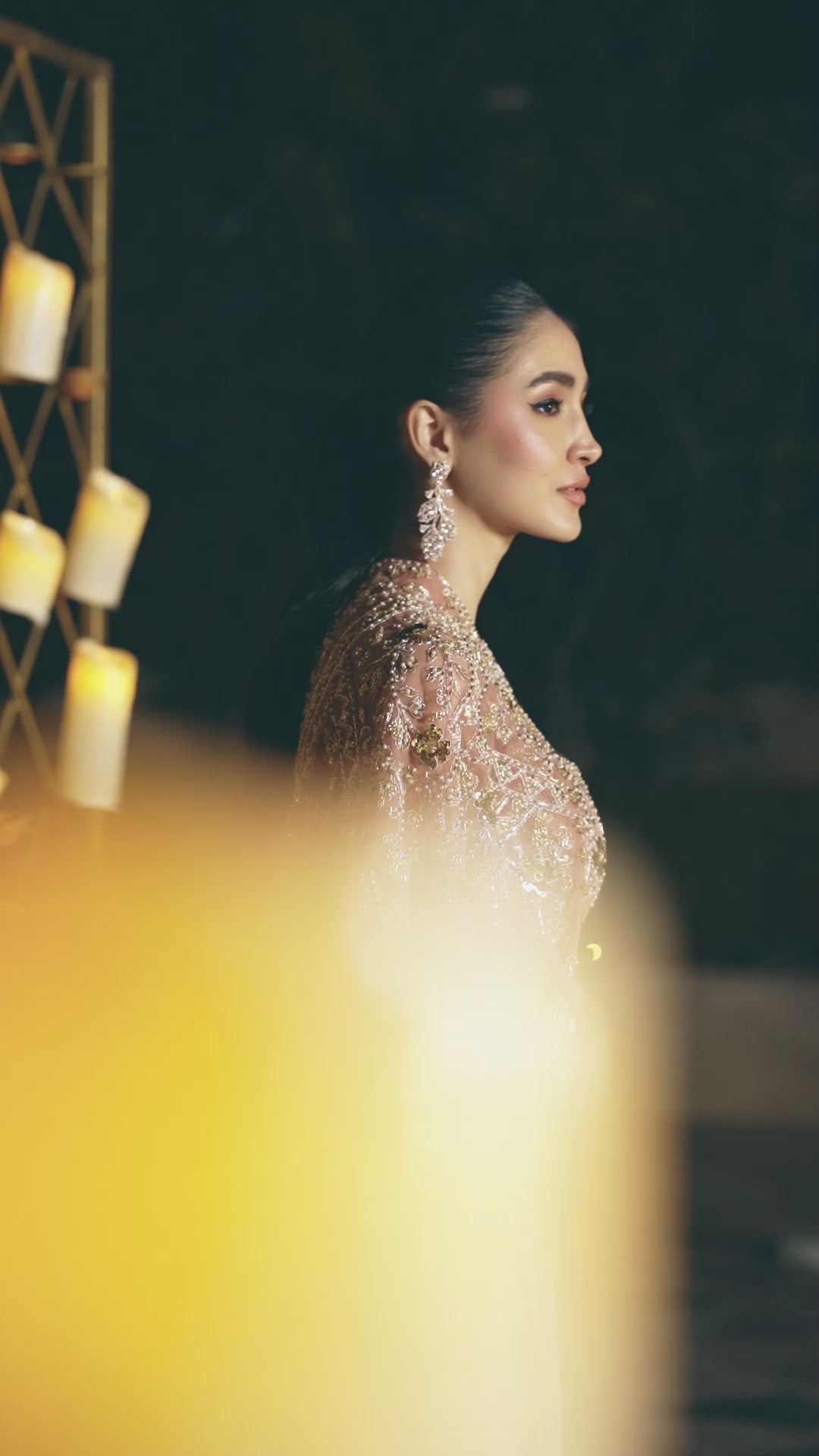 Designer Net & Chinoon Three Piece Set