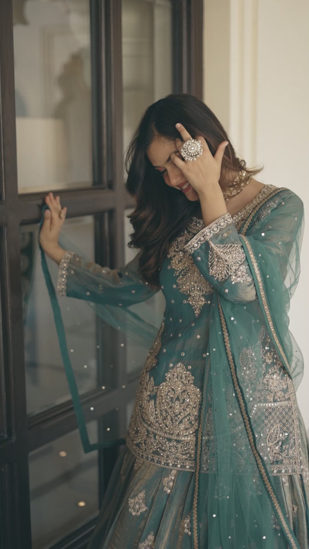 Designer Fendi Peplum Skirt Set