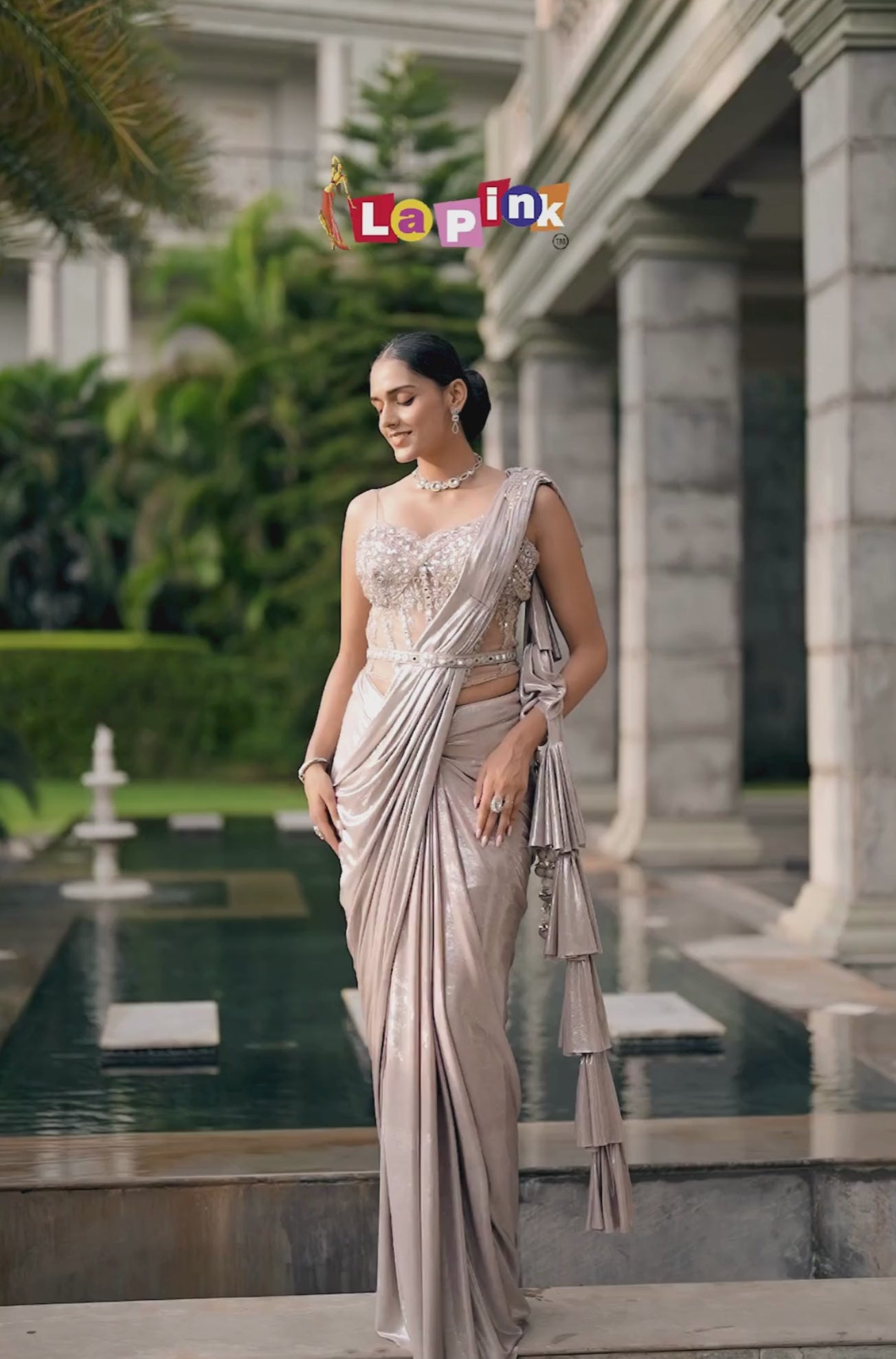 Designer Hand-Worked Pre-Drape Saree